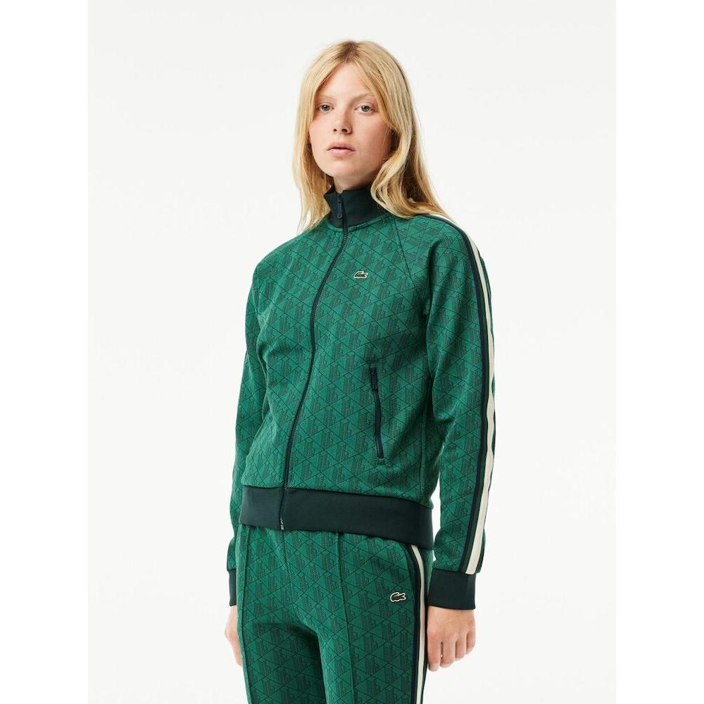 

LACOSTE Women s High Neck Monogram Zip Up T Shirt SF0856 53N QIJ Q2NSF0856 53NQIJ