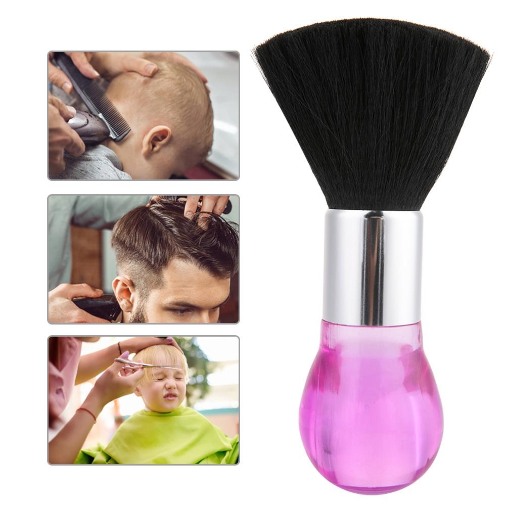 Neck Face Duster Brush Barber Hair Clean Hairbrush Cutting Hairdressing Styling Tool (Pink)