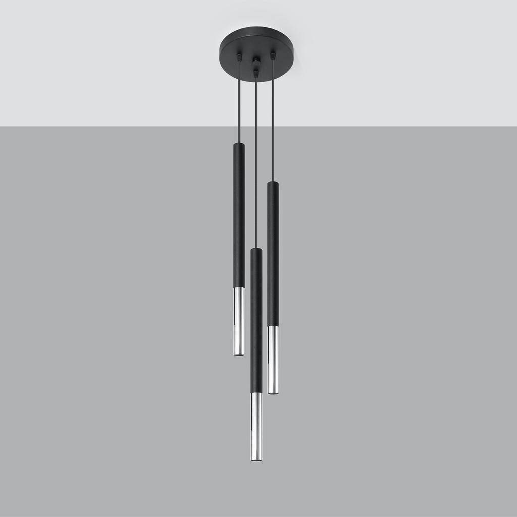 Lampa Wisząca Mozaica 3 G9 Czarny Sollux Sl.0887