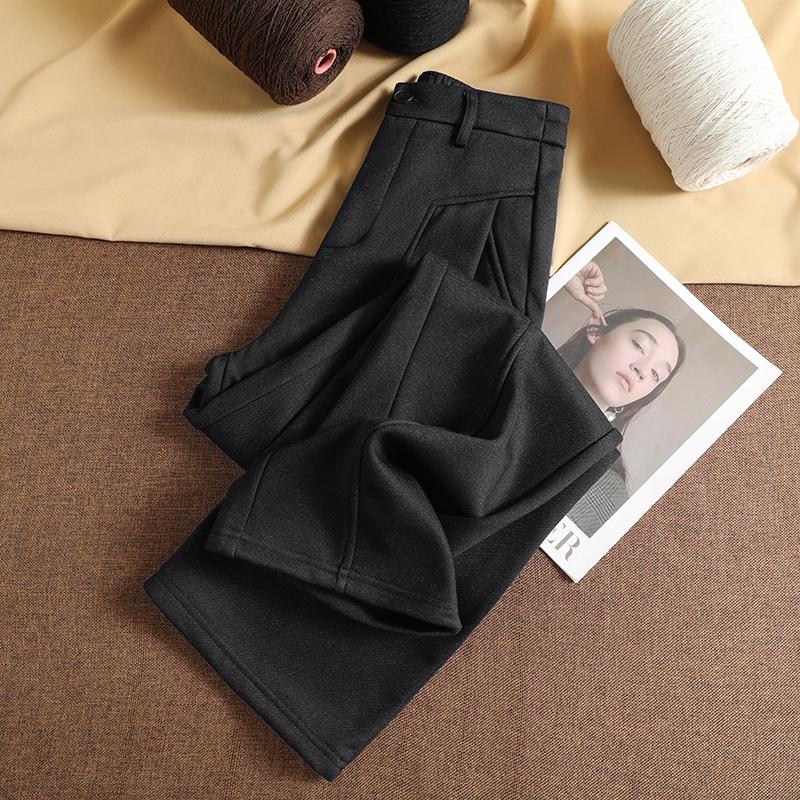 DIMANAF 2025 Autumn Winter Plus Size Women Pants Jeans Denim Blue Lady Long Pants Oversized Loose Casual Bottoms Thick