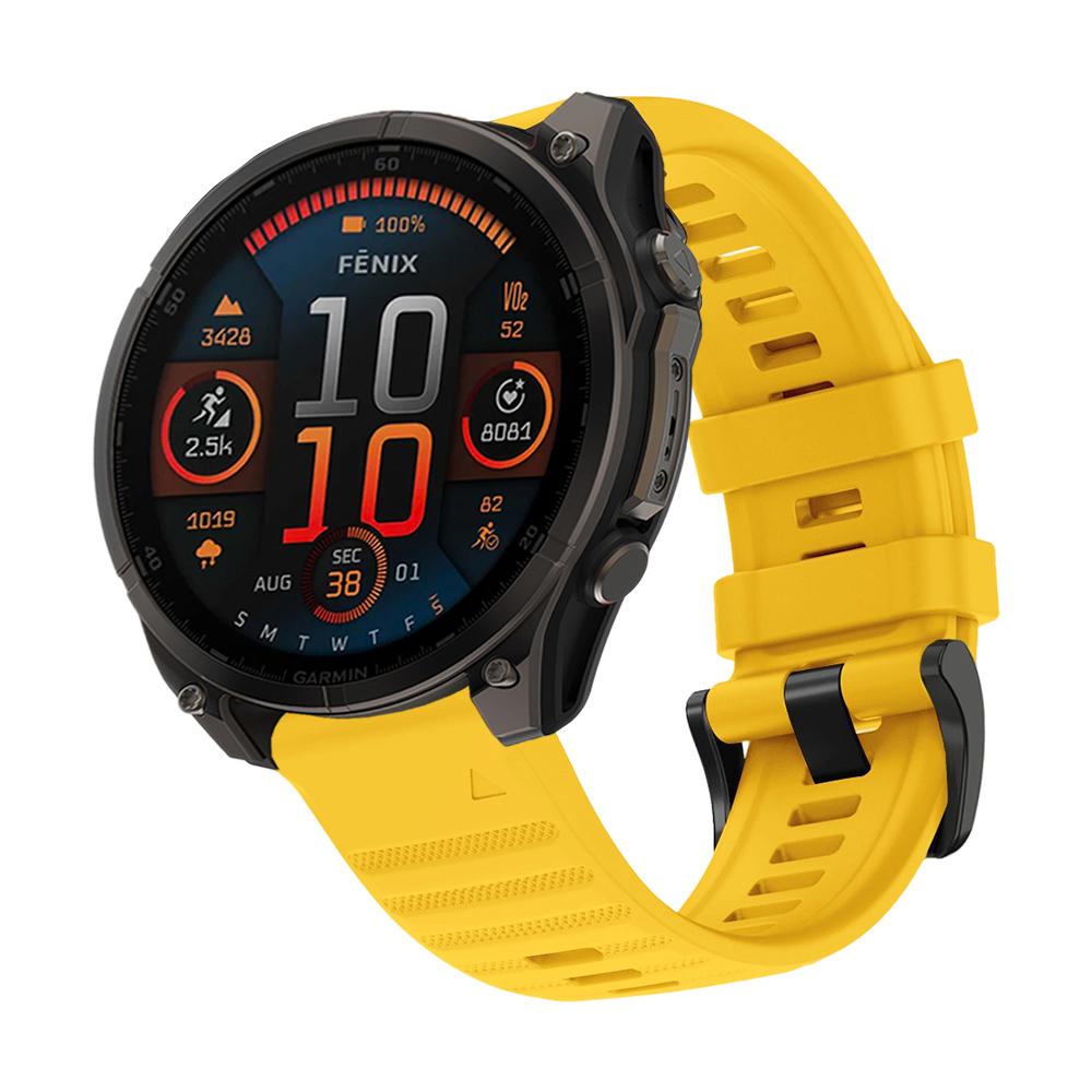 Silicone Outdoor Watch Strap for Garmin Fenix 8 43/47/51MM Waterproof/sweatproof/breathable Watch Strap for 20/22/26mm Quick Fit