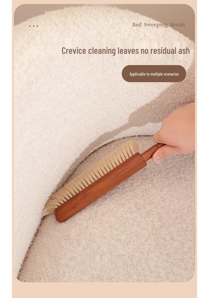 Large Soft Bristle Bed & Carpet Cleaning Brush with Long Handle