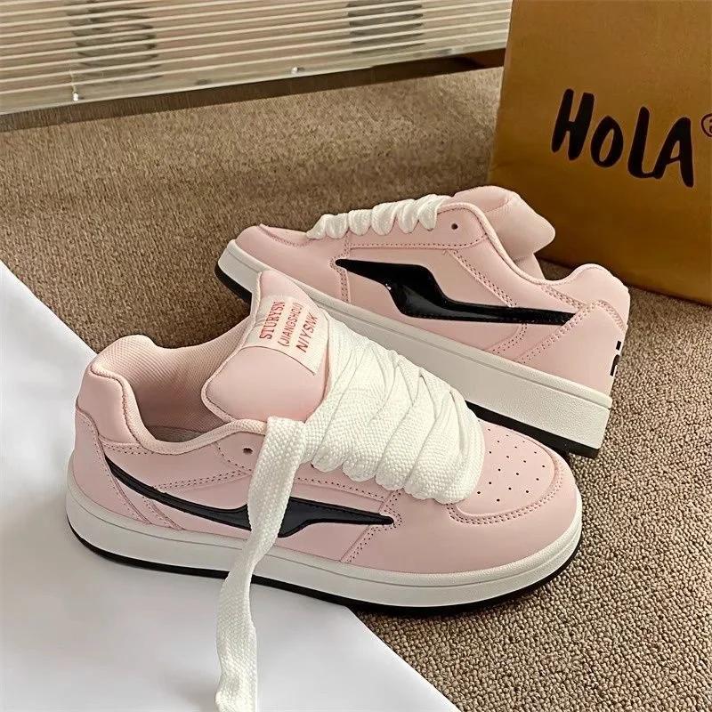 Fashion Retro Thick Bottom Platform Shoes Women's Casual Bread Shoe Chic Original White Sneakers Versatile Summer Rubber Sole Loafers
