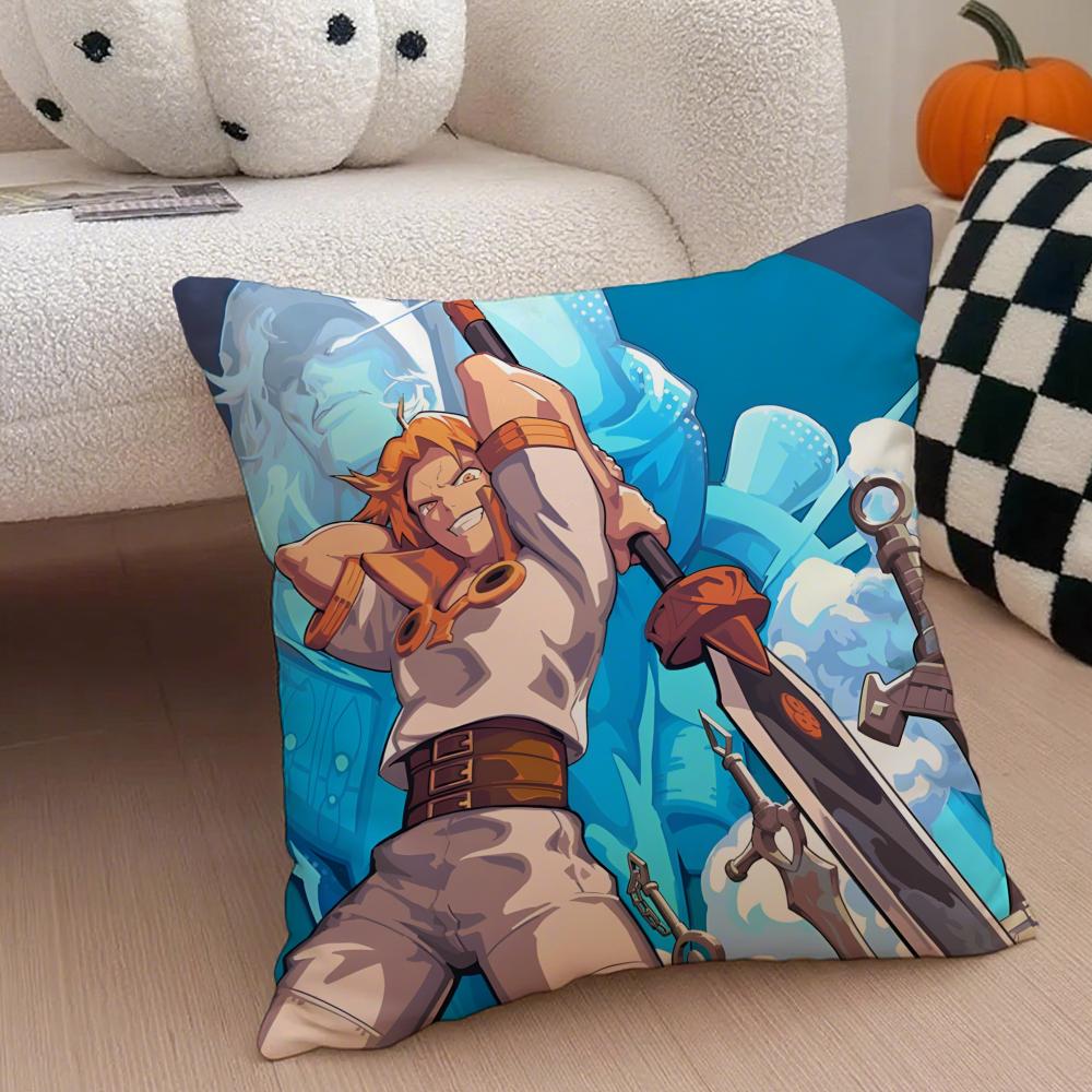 Anime Action HHardcore Leveling WWarrior Cushion Cover Throw Pillow Cover Hidden Button Durable Polyester Chair Cushion