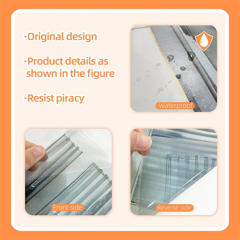 2 Stück Fensterblick Malerei Wandaufkleber Brillenfreie 3D Wanddeko Abziehen und Aufkleben Wandaufkleber für Wohnzimmer Badezimmer