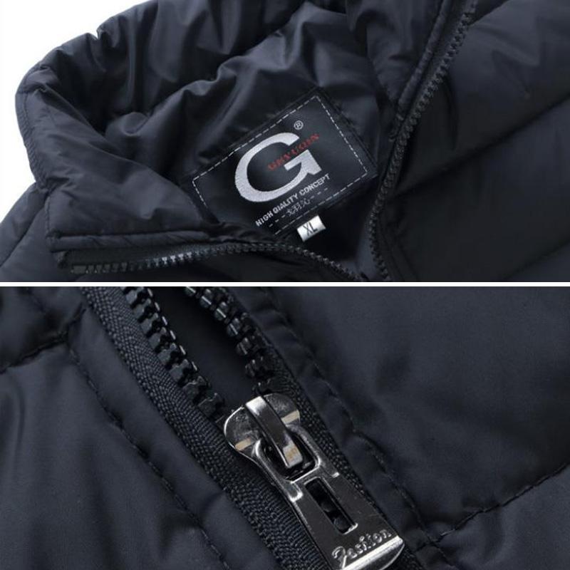 Inner Thin Down Coat Men's Down Jacket Winter Warm Jacket White Duck Down Padded Coat