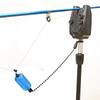 3PCS Fishing Alarm Chain Tools Iron Acrylic Portable Fishing Bobbins Hangers Bite Indicator Alerter for Outdoor Blue