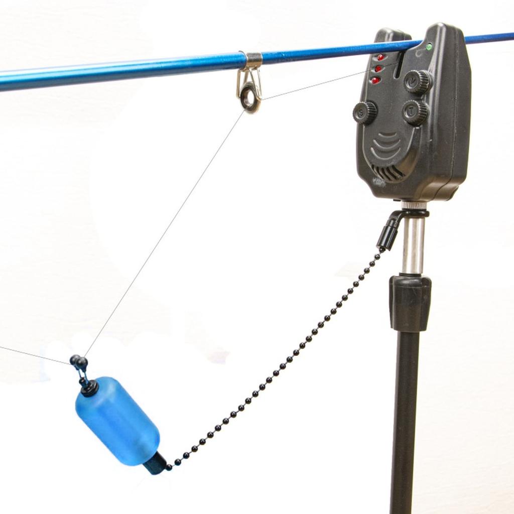 3PCS Fishing Alarm Chain Tools Iron Acrylic Portable Fishing Bobbins Hangers Bite Indicator Alerter for Outdoor Blue