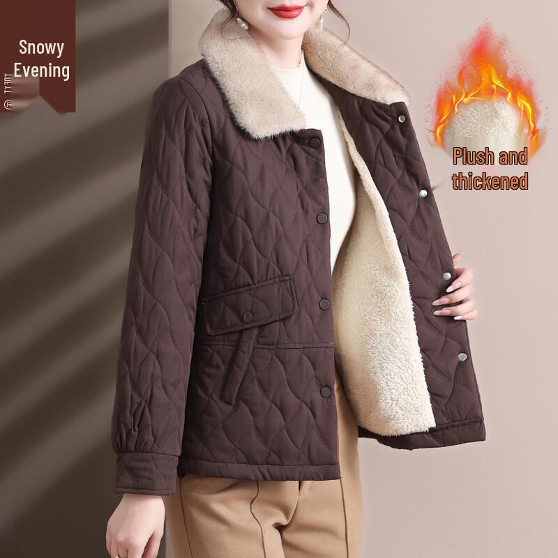 

XUEXI Женская зимняя хлопковая куртка на флисовой подкладке 2XL