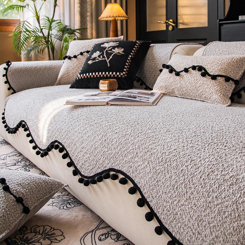 Cream Wind Special-Shaped Sofa Cushion Universal In All Seasons  New Sofa Cover High-End One-Piece Sofa Cushion