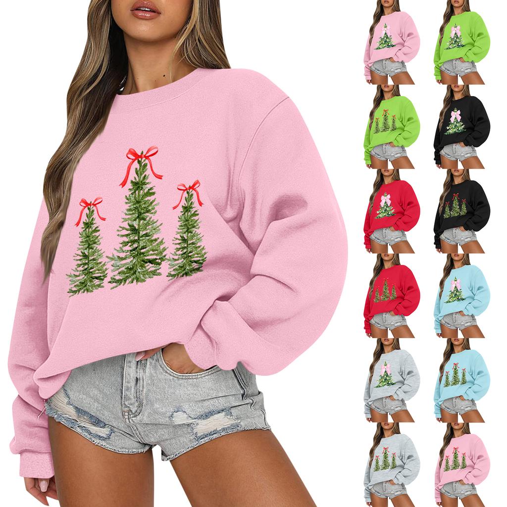 Women  Tops Women's Long Sleeve Sweatshirt Casual Crewneck Loose Fit Pollover Fleece Tops