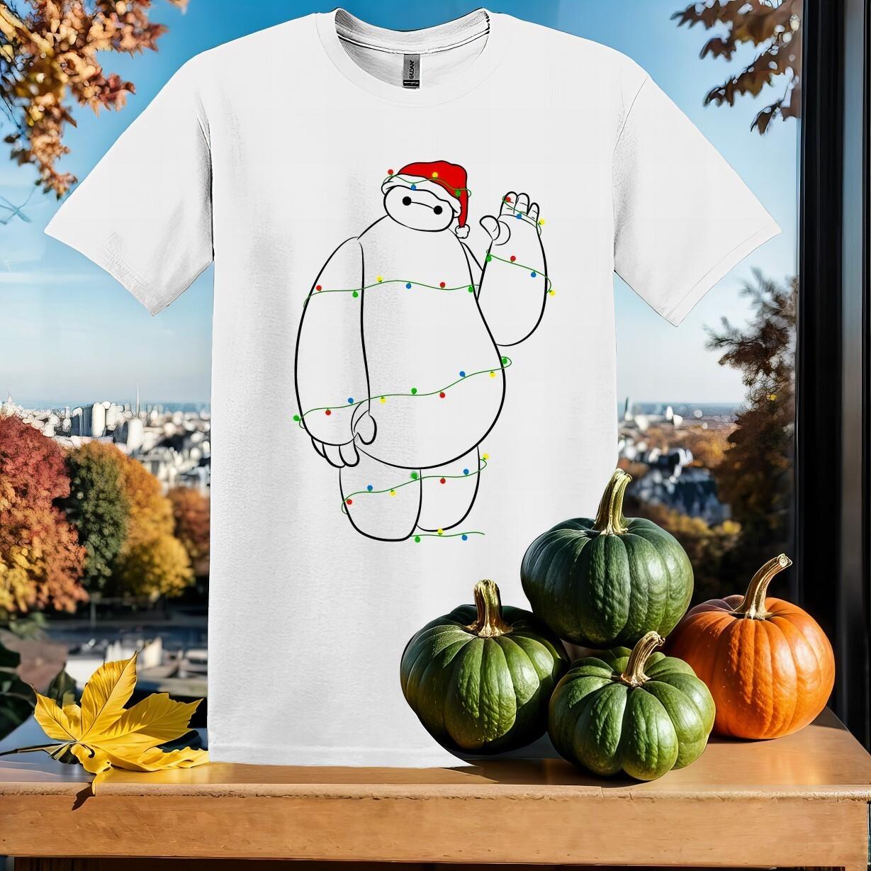 Big Hero Baymax Christmas T-Shirt Mens Womens Tees Top Hoodie Men Women Unisex Tshirt SX72 3XL