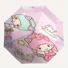 Little Twin Stars, Sanrio Characters Automatic opening and closing folding umbrella with 8 rib frame and compact travel design, perfect for