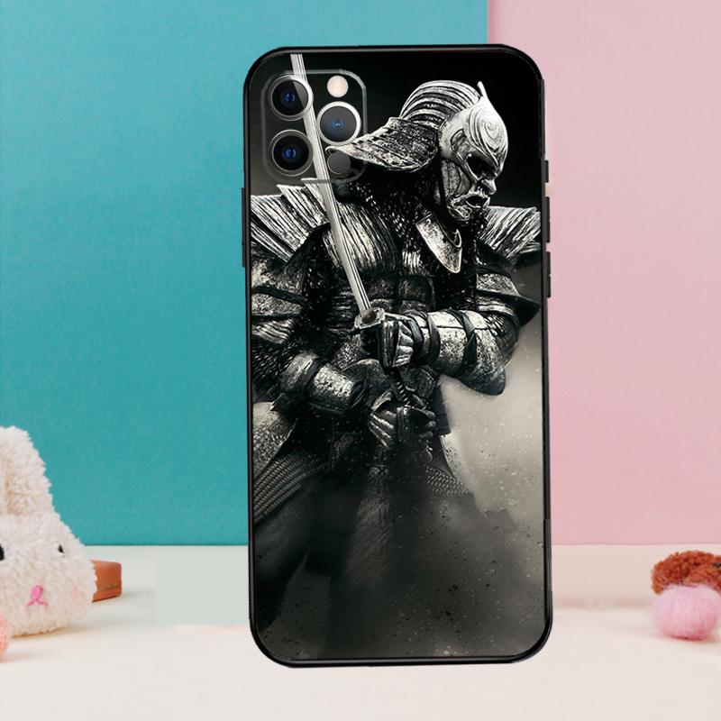 Japanese Samurai Phone Case For iPhone 17 Air 16 15 14 12 11 13 Pro Max 12 13 mini 15 16 Plus 16e Cover Coque
