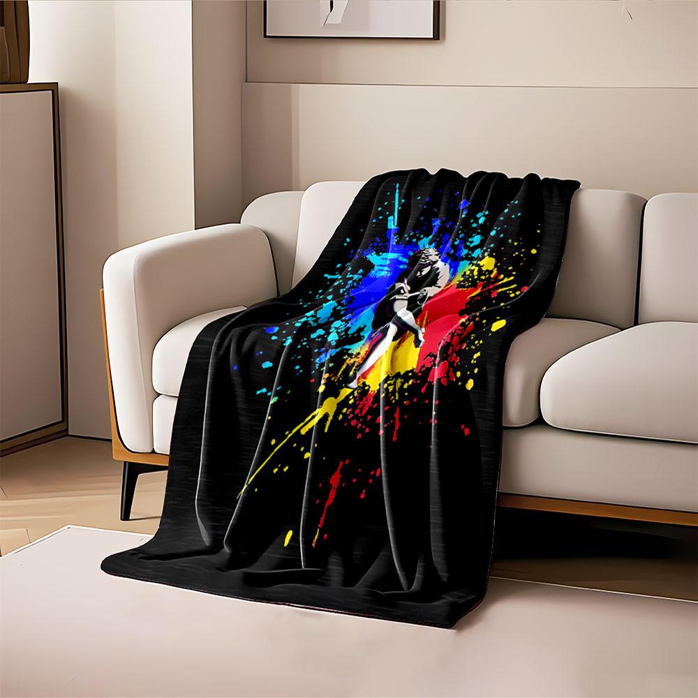 Colorful Dance Silhouette Blanket for all seasons blanket lunch break throw gift