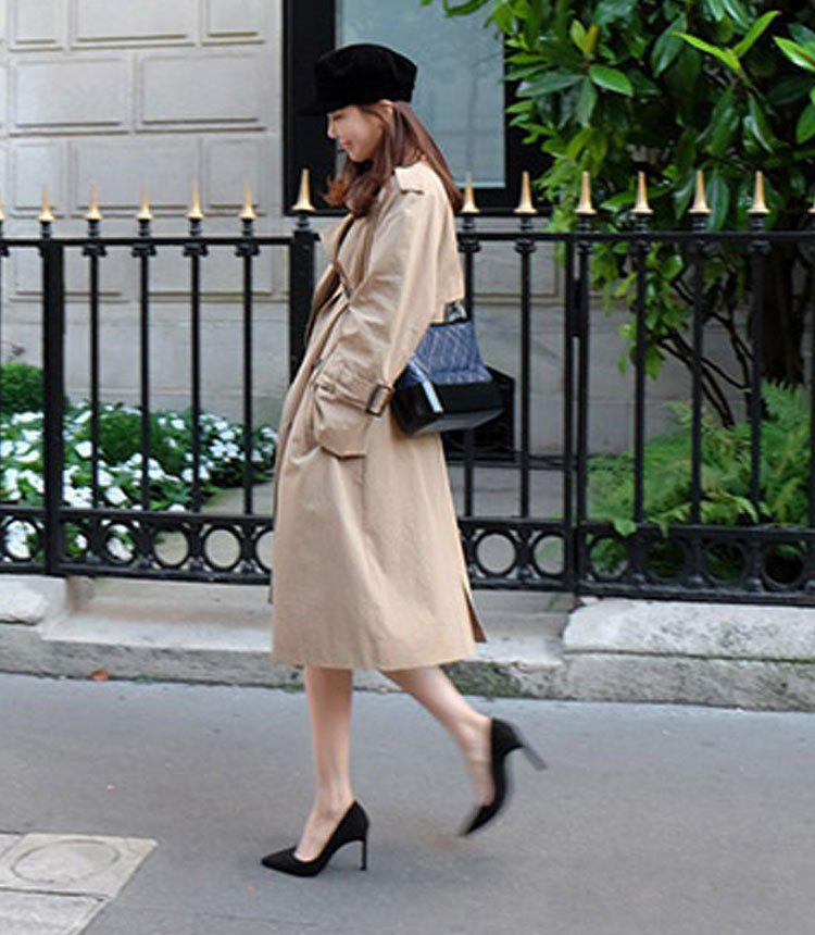 Damen-Stilettos aus Wildleder in Übergröße - Schwarze Spitze, Frühjahrs-/Herbstkollektion