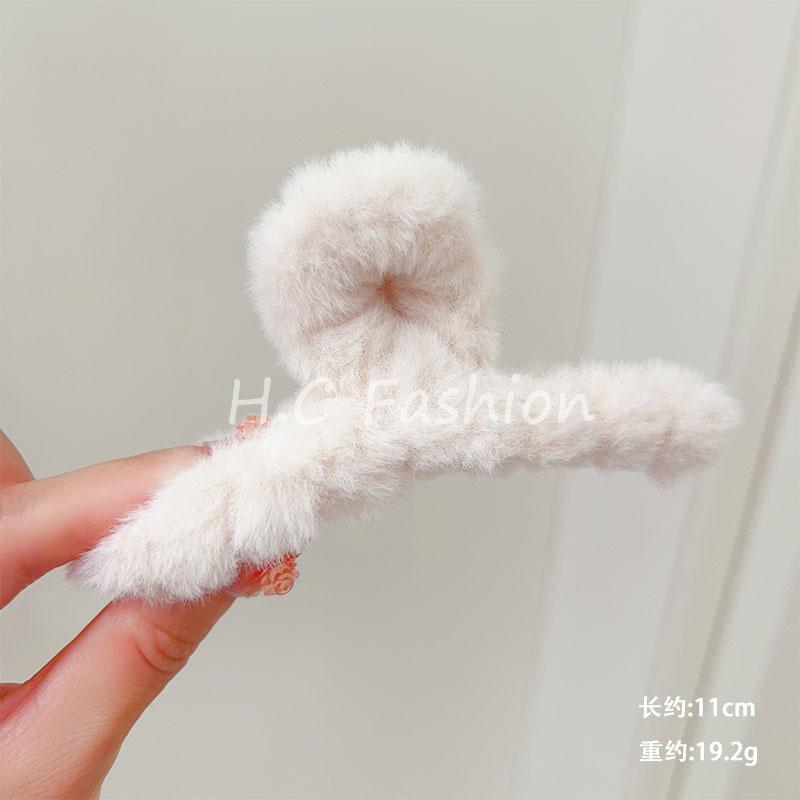 Plush Hair Clip, Furry Hair Clip, Large Hair Clip,  Back Head Hair Clip
