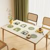 Panda Cartoon Tablecloth Pvc Waterproof, Oil-Proof And Anti-Scalding Leave-In Table Mat Leather Tablecloth Dining Table Mat Coffee Table Mat