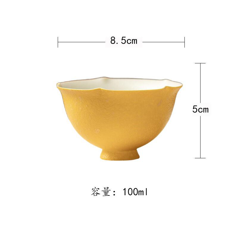 

100ml Sprinkle Gold Teacup Retro Tea Bowl Water Jug Tea-tasting Meditation Cup Chazhan Master Cups Cha Accessories Ornaments As Your Choose