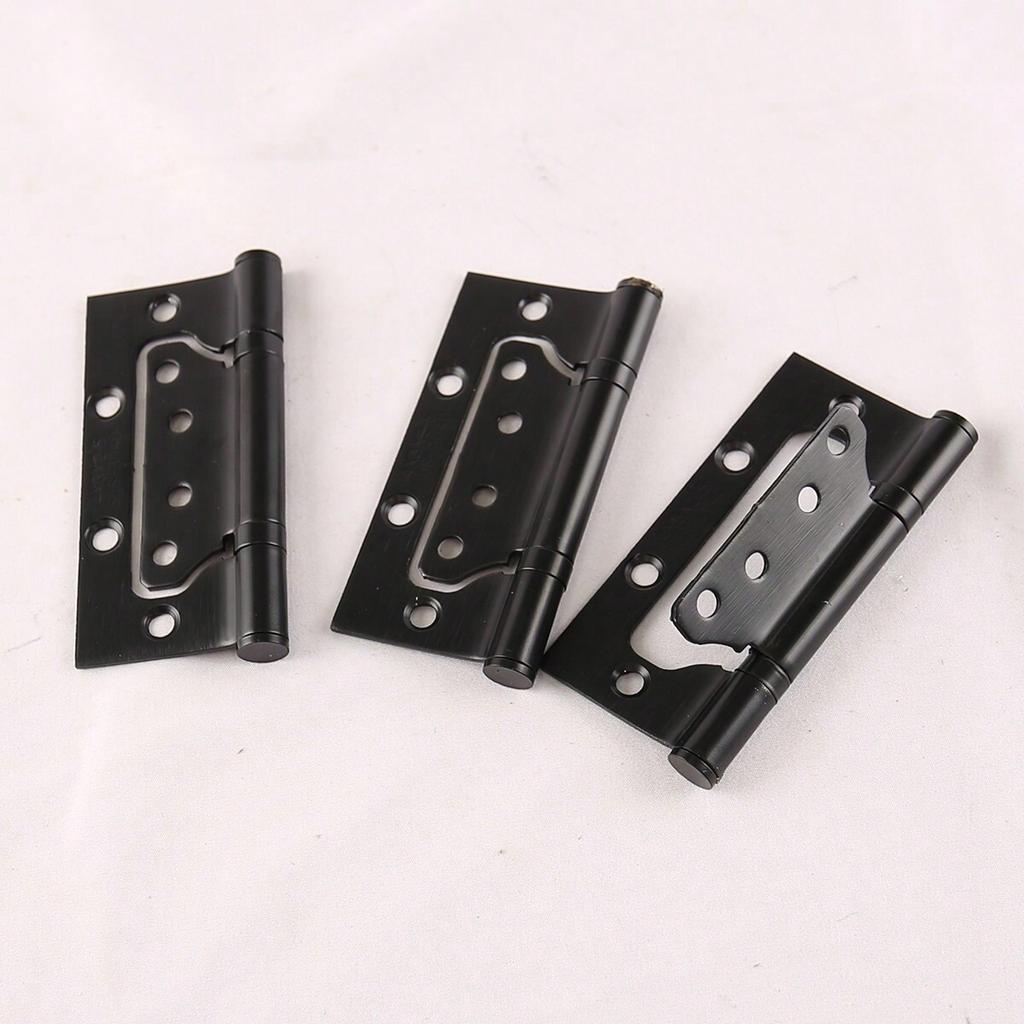 3 pieces black 304 stainless steel door with silent hinges, specifications 4*3*2.5 hinge