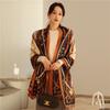 Light and mature style luxury presbyopia scarf with goods, new silk scarf, long large size travel shawl, sun protection