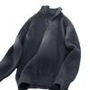 Men's Lapel Polo Wool Sweater - Autumn/Winter 2024 Loose Fit, Solid Color, Casual Knitwear
