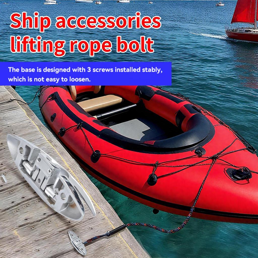 Marine Lift Rope Bolt Heavy Duty Precision Hardware Pull Up Boat Cleat for Sailboats Kayak Outdoor Sports Fishing Hulls