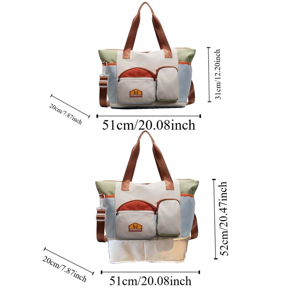 Yoga Pouch Expandable Travel Bag Contrast Color Anti-Splash Water Handbag Work