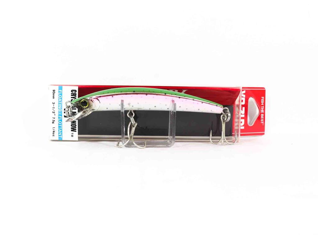 Leurre Yo Zuri Crystal Minnow 90 Mm Flottant R1123-HGR Leurre De Pêche Mer