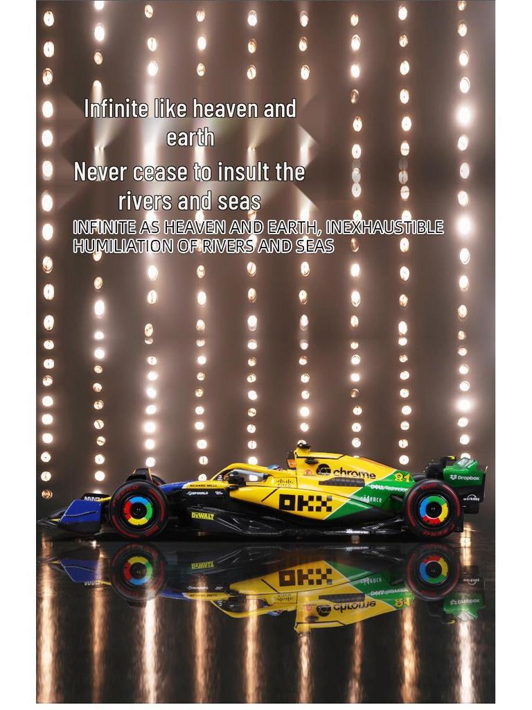 Bburago 1:43 McLaren MCL38 2024 Monaco F1 Race Alloy Car Model