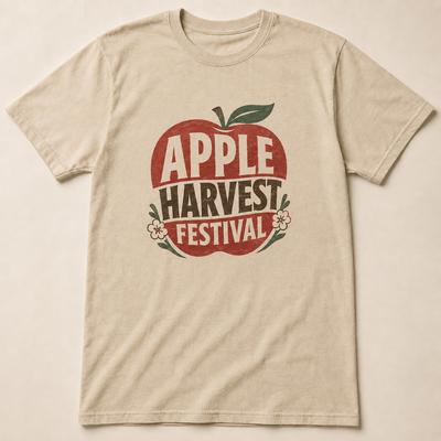 Apple Harvest Festival T-Shirt Vintage Fall Orchard Gildan 5000 Tee
