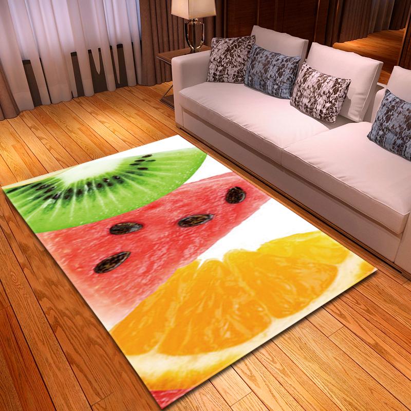 Lemon Living Room Carpet Yummy Fruit 3D Bedroom Rugs Kids Room Mat Kitchen Area Rug Floormat Bathmat Indoor Entrance Doormat