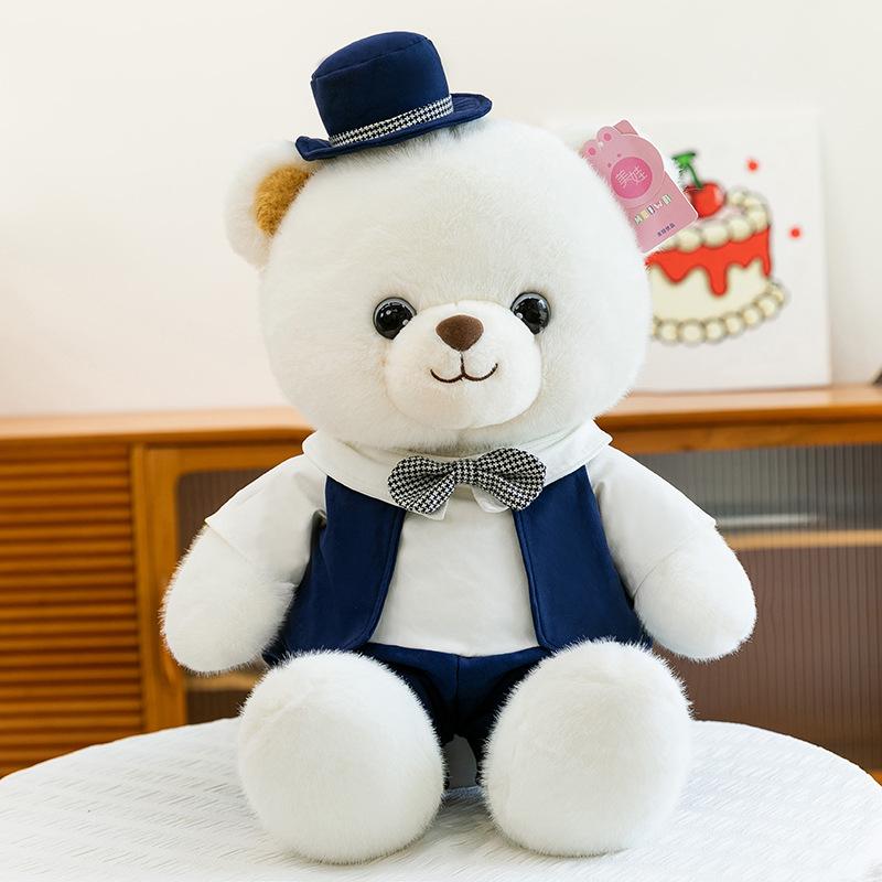 Romantic Wedding Couple Teddy Bear Plush Doll Commemorative Gift