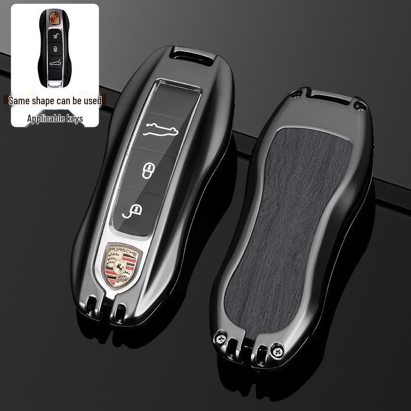 

Porsche Macan, Cayenne, Panamera, 718/911 Full Wrap Key Shell Case & Chain