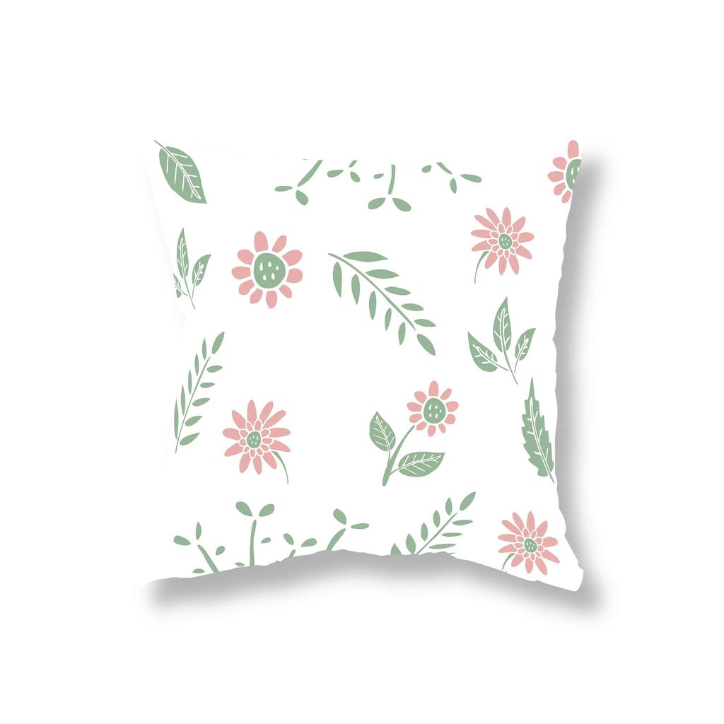 Simple Home Decor Plant Flower Pillowcase Sofa Decoration Room Bedside Office Game Chair Cushion Cover