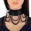 Black Gothic Punk Choker Goth Chain Collar Dark Fashion Leather Chocker Harajuku Rock Necklace Witch Grunge Festival Accessories High Quality
