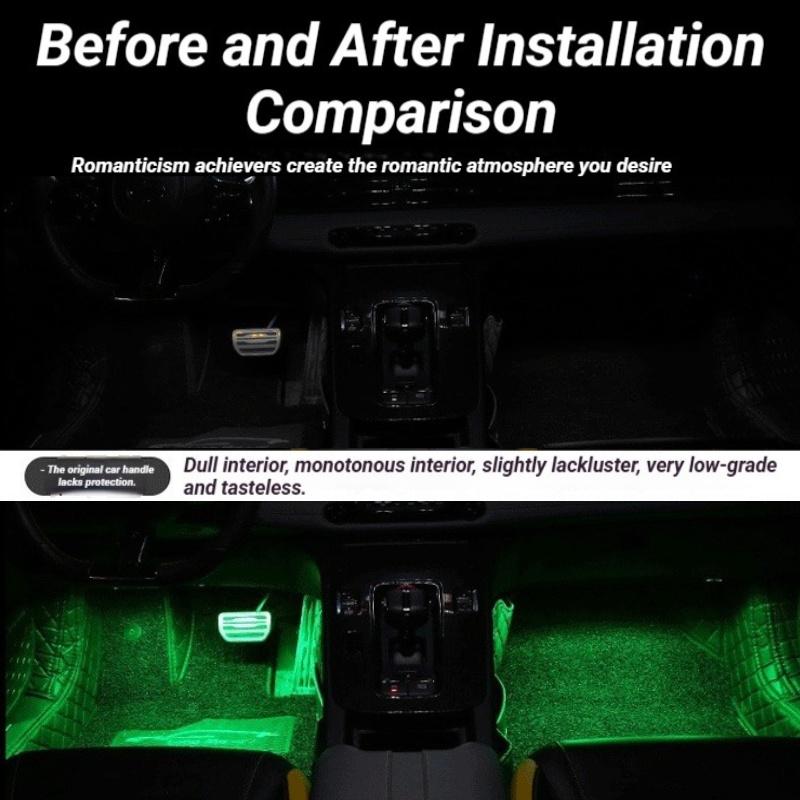 Car Interior Lights,5V LED Strip Lights with USB Adapter,Ambient Car Lighting Kit,App & Remote Control Music Sync Color Change Strip Lights For Trucks