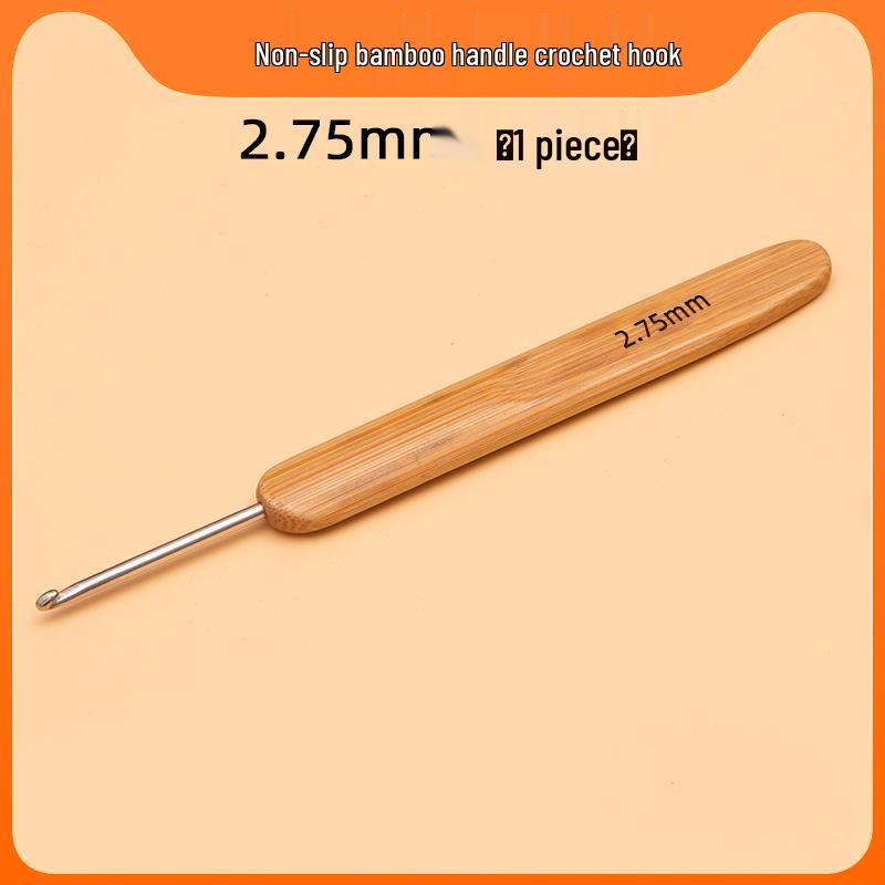Carbonized Bamboo Crochet Yarn & Knitting Tool Set with Extra-Fine Old-Fashioned Bamboo Handle Set