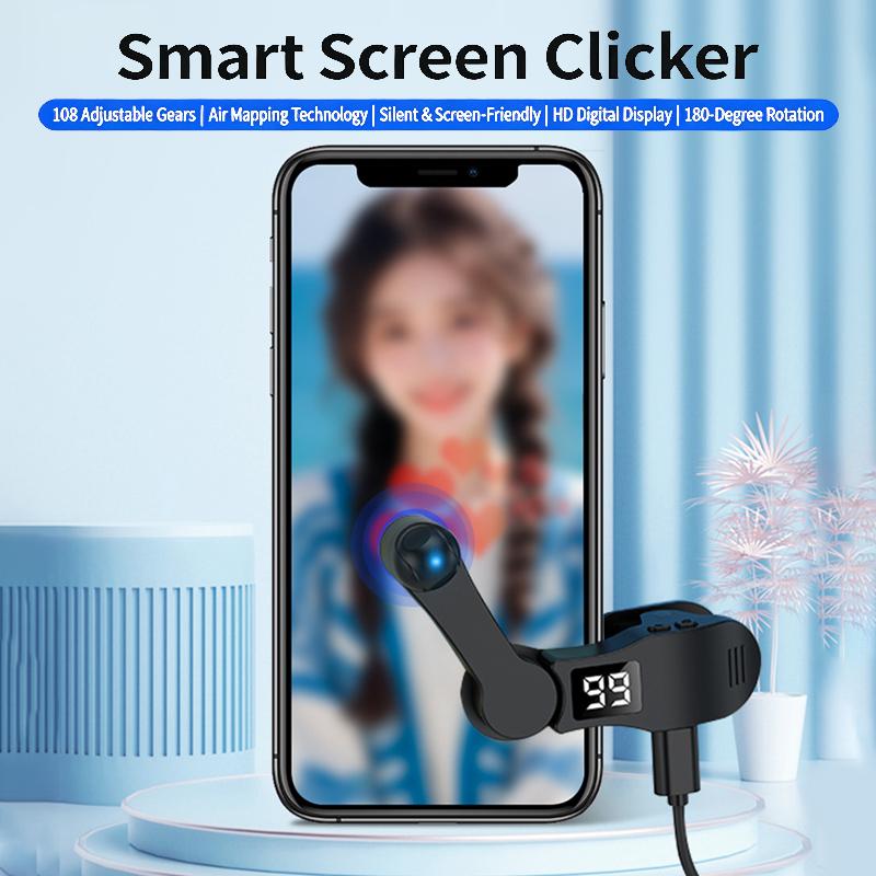 Auto Screen Clicker Device For Smartphone, Adjustable Touch Tapper Tool For Games, Apps, Live Streaming And Repeated Tapping
