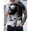 Men's Fashion 3D Printed Men's T-Shirt Round Neck Short Sleeve Trendy Street Wear