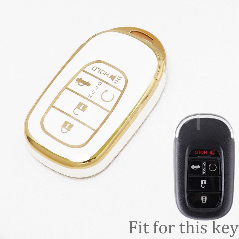 5 Buttons Auto Soft Tpu Car Key Case Cover For Honda Civic Accord Hr-V Cr-V Crv   Shell Fob Holder Car Accessories