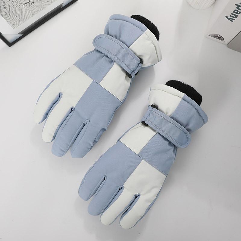 Ski Gloves for Winter Thickened Waterproof Men and Women Plus Velvet Thickened Anti Slip Cold Proof Riding Touch Screen Warm Gloves
