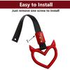 2 Pieces Rear Bumper Warning Ring Car Mirror Hanging Ornament, Red Heart Shaped Handle Ring Subway Bus Handle Straps for Car Interior Exterior