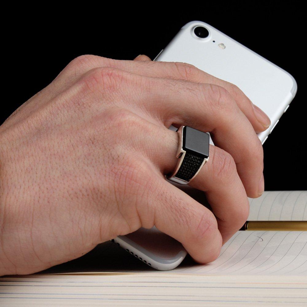 Mat Oniks Taşlı 925 Ayar Erkek Gümüş Yüzük