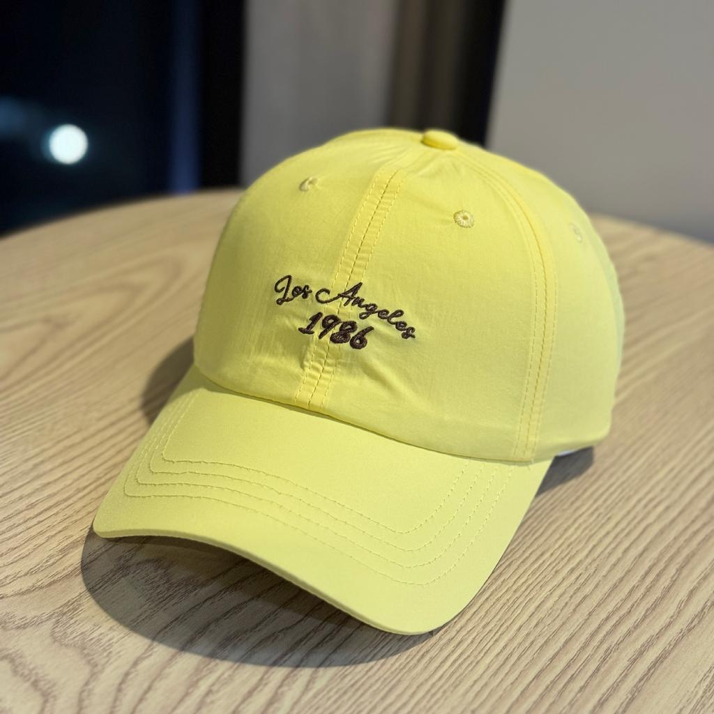 New letter-embroidered quick-dry baseball cap for women, Japanese style, wide brim, deep crown, face-slimming, sun-shading, sun-protective cap for