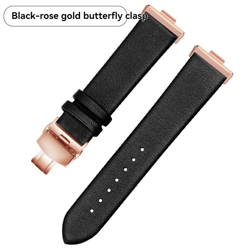 For Huawe Watch Fit3 Fit4 Leather Strap Sports Fit 3 Smart Watch Fit 4 Pro Wristband Ultra-thin Plain Cowhide Watch Chain