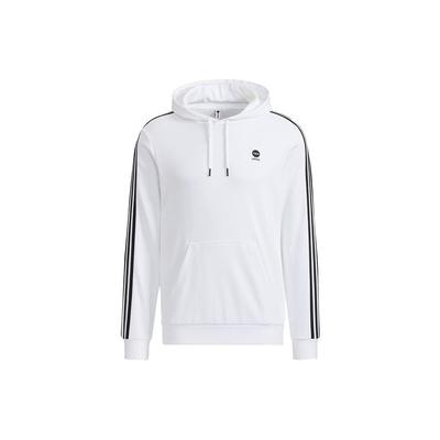 adidas Neo Logo Color Block Striped Hooded Sports Academy Sweatshirt Men Sweatshirt White HD4672
