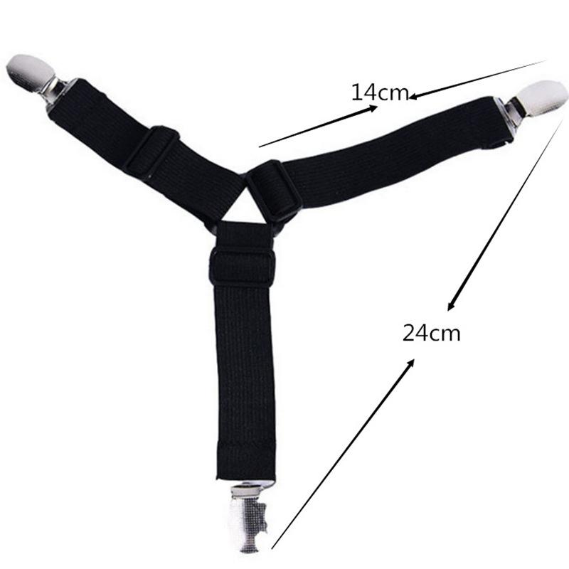 4Pcs Adjustable Elastic Sheet Buckle Anti-slip Fixed Clothes Trousers Curtain Clips
