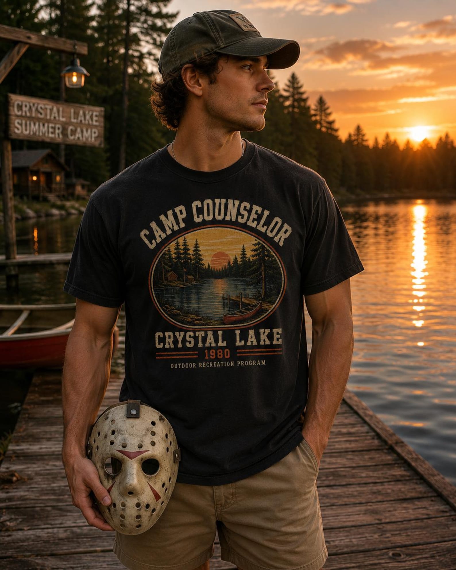 Crystal Lake 1980 Camp Counselor T-shirt | Vintage Summer Camp Shirt XL