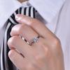 Kirin Stock S925 Sterling Silver Fine Jewelry Rings  Bulk Adjustable Pure Custom Silver 925 Rings